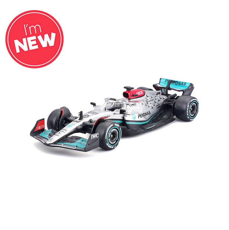 NEW 2022 Mercedes AMG F1 W13 E-Performance #44 Lewis Hamilton by Bburago Diecast Model Car Mercedes F1 SILVER NEW 2022 Mercedes AMG F1 W13 E-Performance #44 Lewis Hamilton by Bburago Diecast Model Car