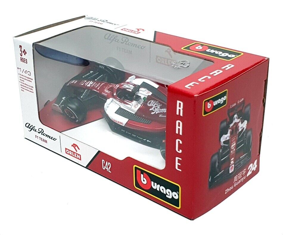 2022 #24 Zhou Guanyu 143 Alfa Romeo C42 F1 Team Orlen by Bburago (1) 2022 #24 Zhou Guanyu 1:43 Alfa Romeo C42 F1 Team Orlen by Bburago