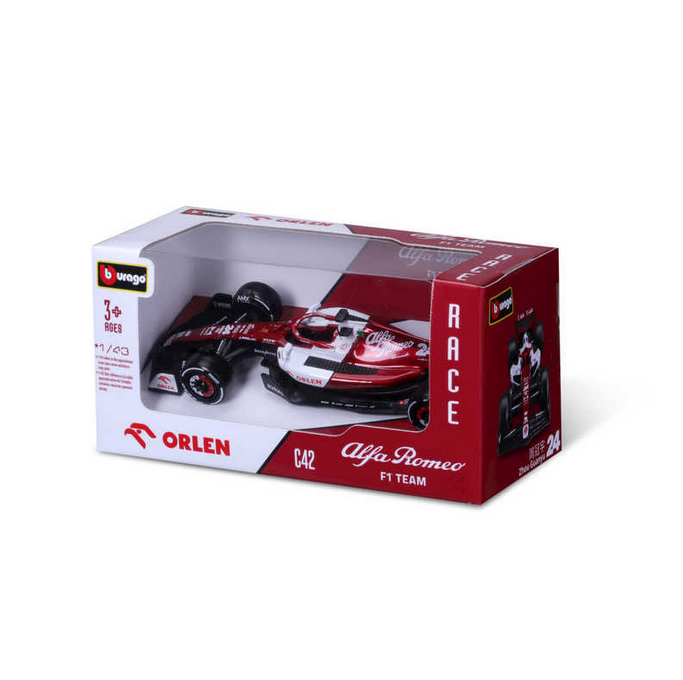 2022 #24 Zhou Guanyu 143 Alfa Romeo C42 F1 Team Orlen by Bburago (2) 2022 #24 Zhou Guanyu 1:43 Alfa Romeo C42 F1 Team Orlen by Bburago