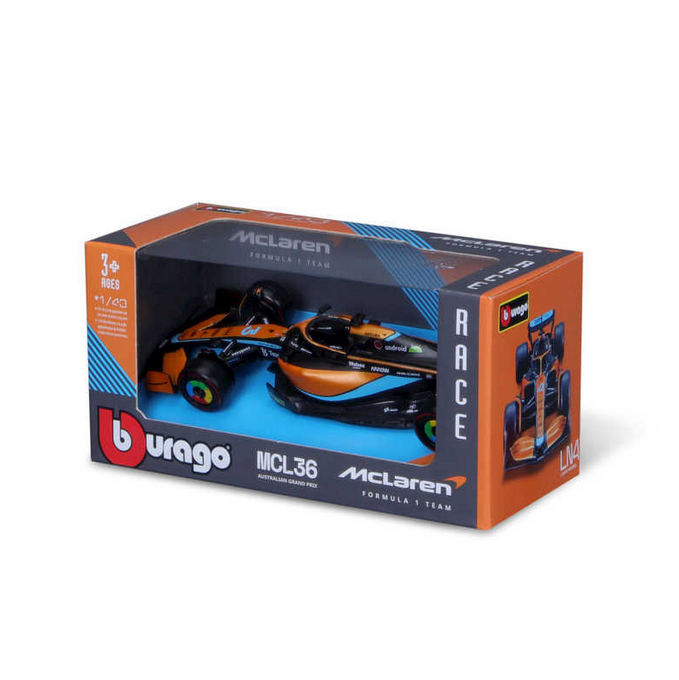 3 Daniel Ricciardo 2022 McLaren MCL36 by Bburago Diecast Model Car (5) 3 Daniel Ricciardo 2022 McLaren MCL36 by Bburago Diecast Model Car