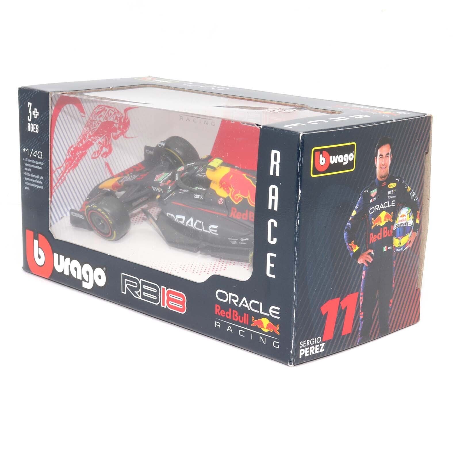 NEW 2022 Oracle Red Bull RB18 F1 #11 Sergio Perez 143 by Bburago #B18-38061P Diecast Model Car (5) NEW 2022 Oracle Red Bull RB18 F1 #11 Sergio Perez 1:43 by Bburago #B18-38061P Diecast Model Car